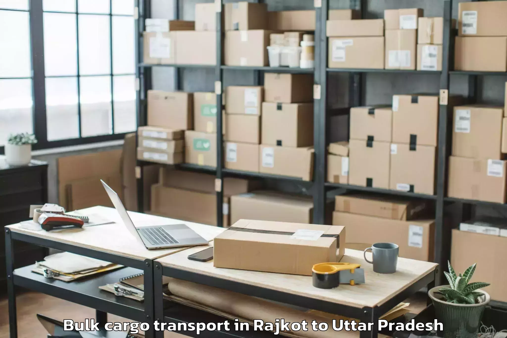 Comprehensive Rajkot to Abhilashi University Lucknow Bulk Cargo Transport